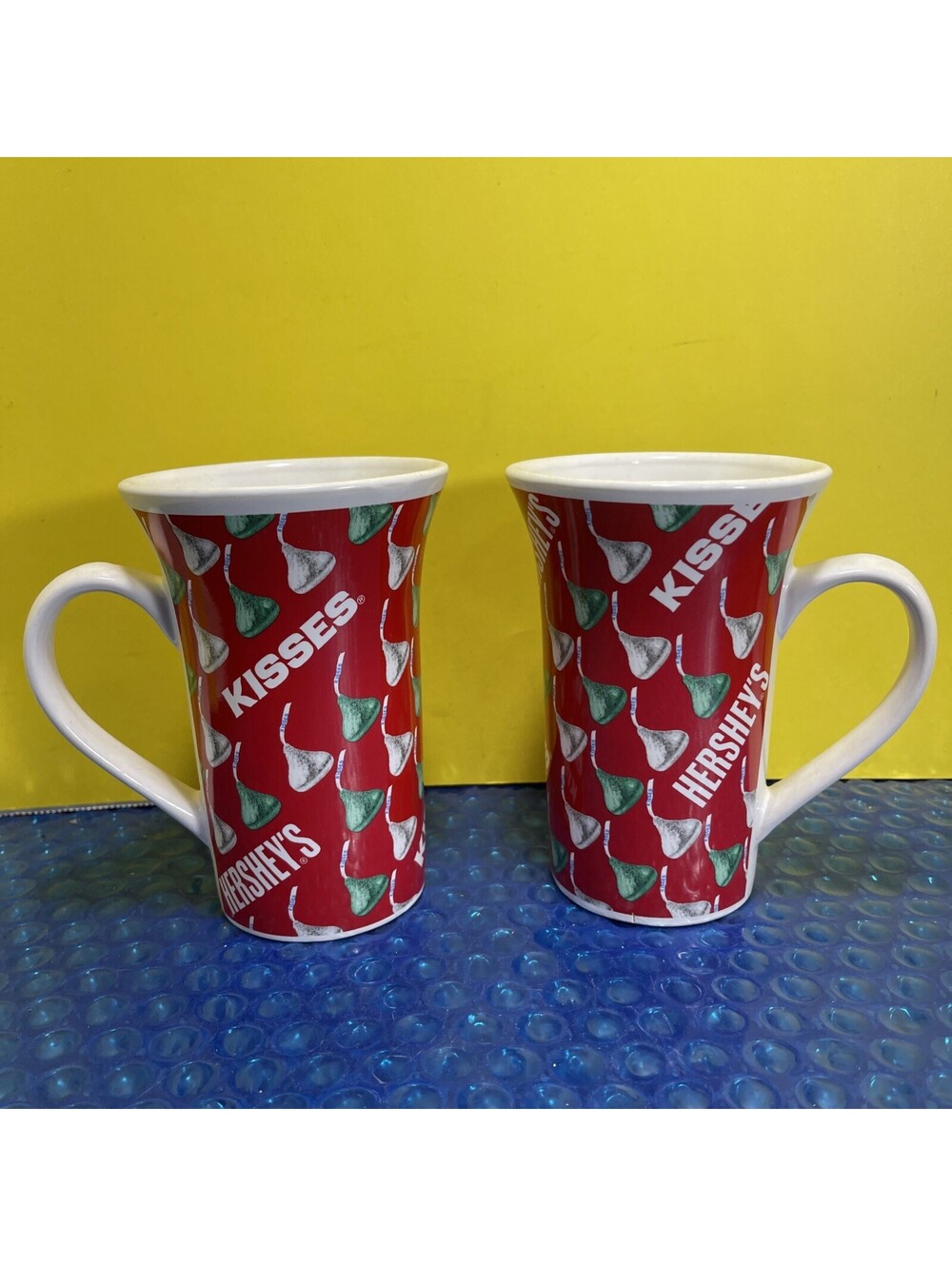 Hershey’s Kisses Tall Ceramic Mug. Excellent Used Condition Lot Of 2